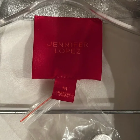 Jennifer Lopez JLO size Medium silver metallic double breasted blazer - Picture 11 of 14